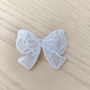 Iron-on Patch - White Lace Bow